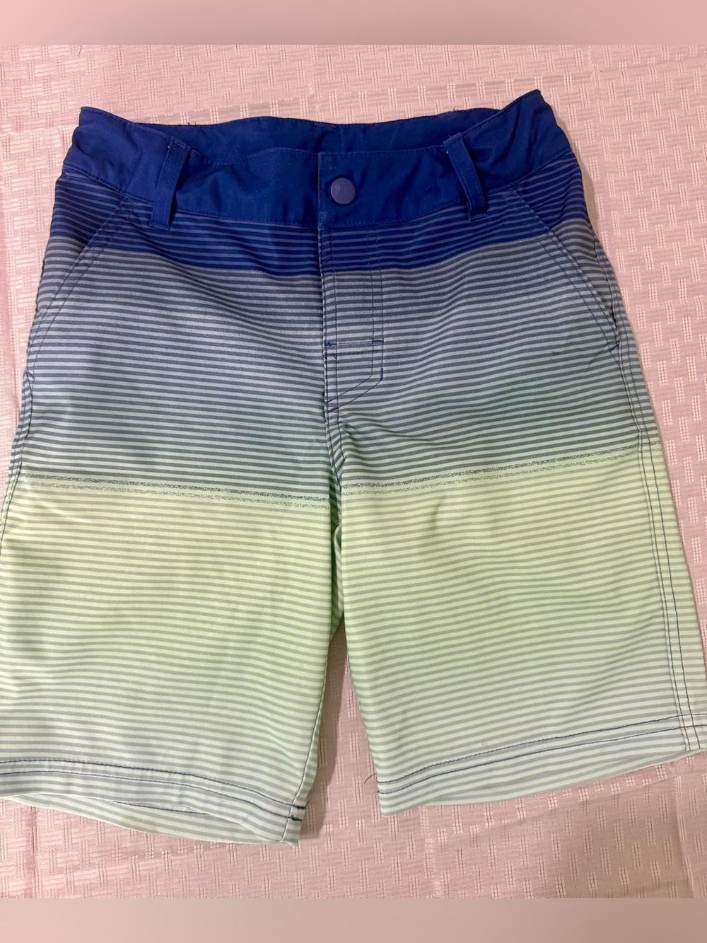 art class Blue to Green Ombre Striped Swim Trunks